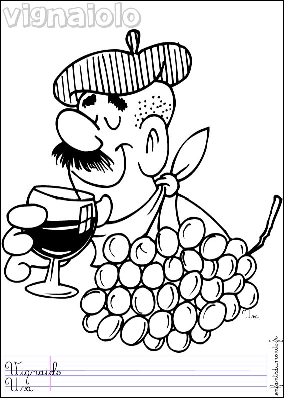 coloriage vigneron 1